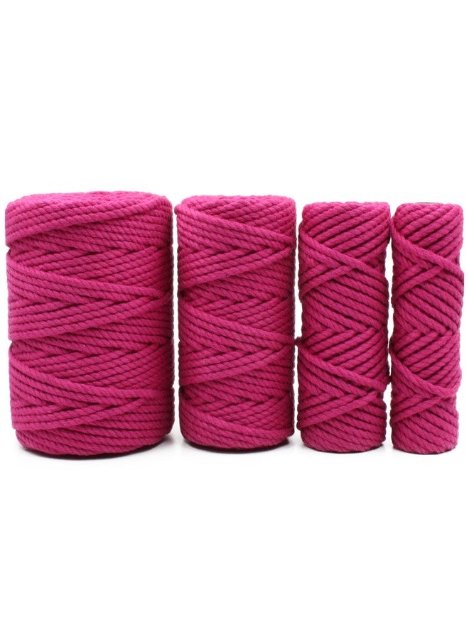 Bobbiny | 3 Ply Twisted Macrame Cotton Cord Dori (Roll Packaging) Thread for Macrame DIY and Other Projects | Pink | 4mm,20 Meter - Image 5